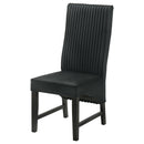 Coaster Furniture Barrand 106387 Upholstered Dining Side Chair - Black IMAGE 4
