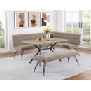 Coaster Furniture Dodson 108497 Fabric Upholstered Dining Bench - Taupe IMAGE 6