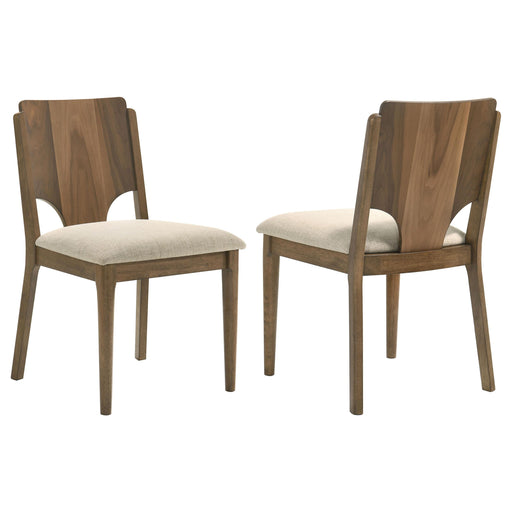  Coaster Furniture Crestmore 108572 Dining Chair - Upholstered Seat Walnut IMAGE 1