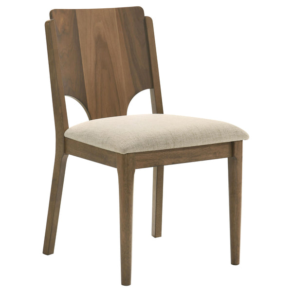  Coaster Furniture Crestmore 108572 Dining Chair - Upholstered Seat Walnut IMAGE 1