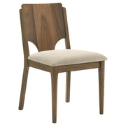  Coaster Furniture Crestmore 108572 Dining Chair - Upholstered Seat Walnut IMAGE 2