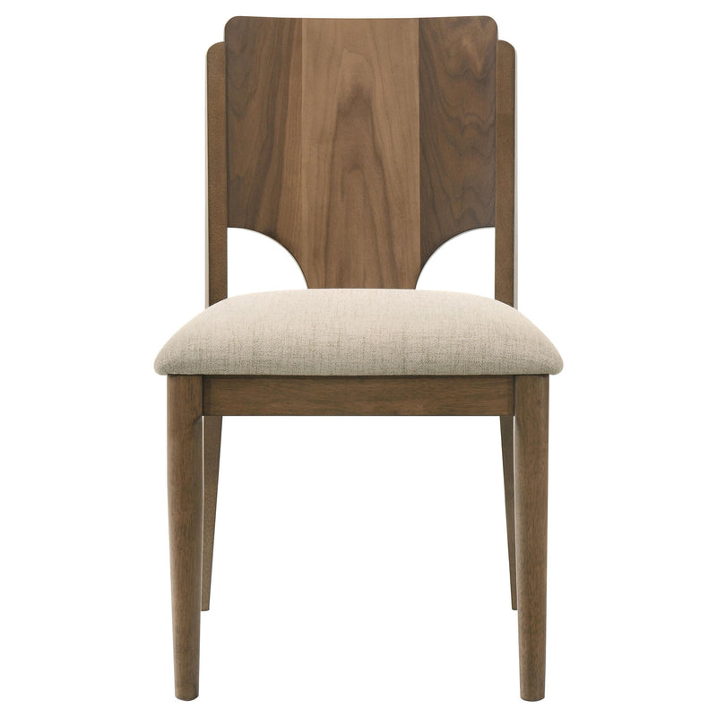  Coaster Furniture Crestmore 108572 Dining Chair - Upholstered Seat Walnut IMAGE 4