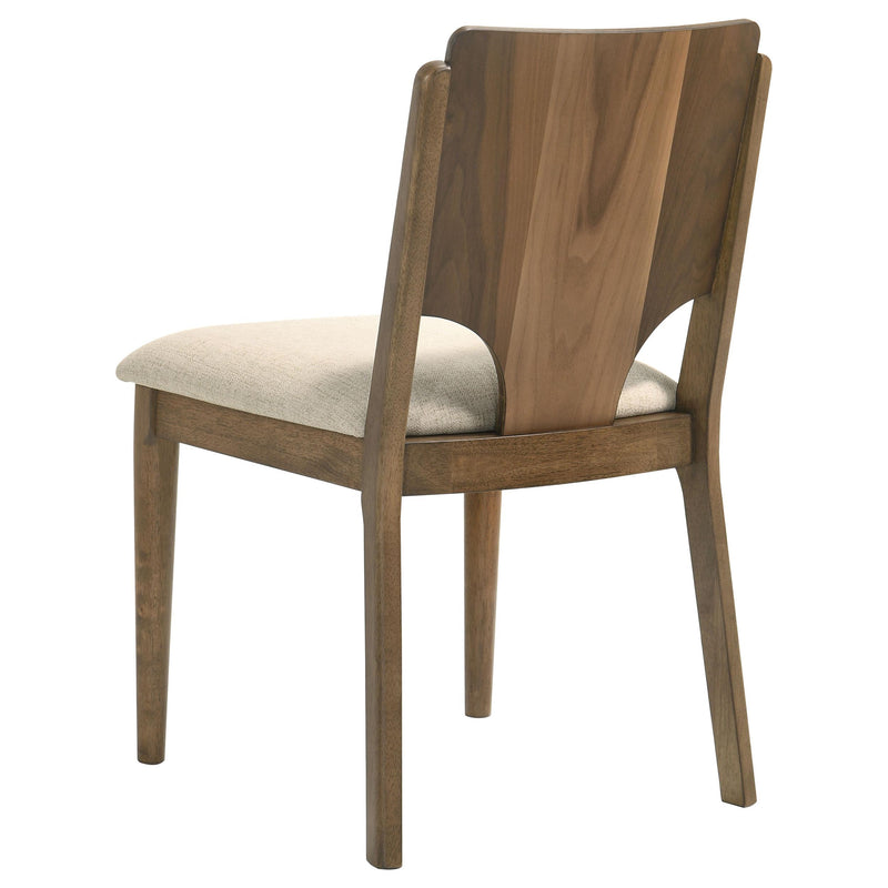  Coaster Furniture Crestmore 108572 Dining Chair - Upholstered Seat Walnut IMAGE 7