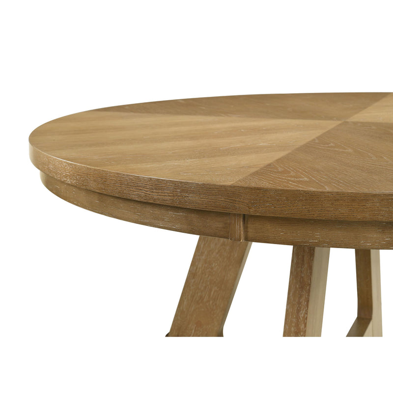  Coaster Furniture Danvers 109150 Round 54-inch Wood Dining Table - Brown Oak IMAGE 6