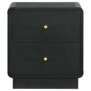  Coaster Furniture Cavelle 223662 2-Drawer Nightstand Bedside Table - Black IMAGE 3