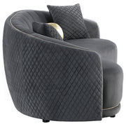 Coaster Furniture Brookside 504844 Velvet Upholstered Curved Sofa - Dark Grey IMAGE 7
