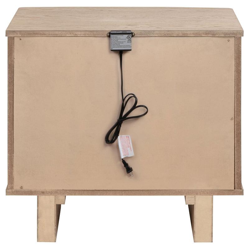  Coaster Furniture Kailani 225042 2-Drawer Nightstand Bedside Table - Beige Oak IMAGE 7
