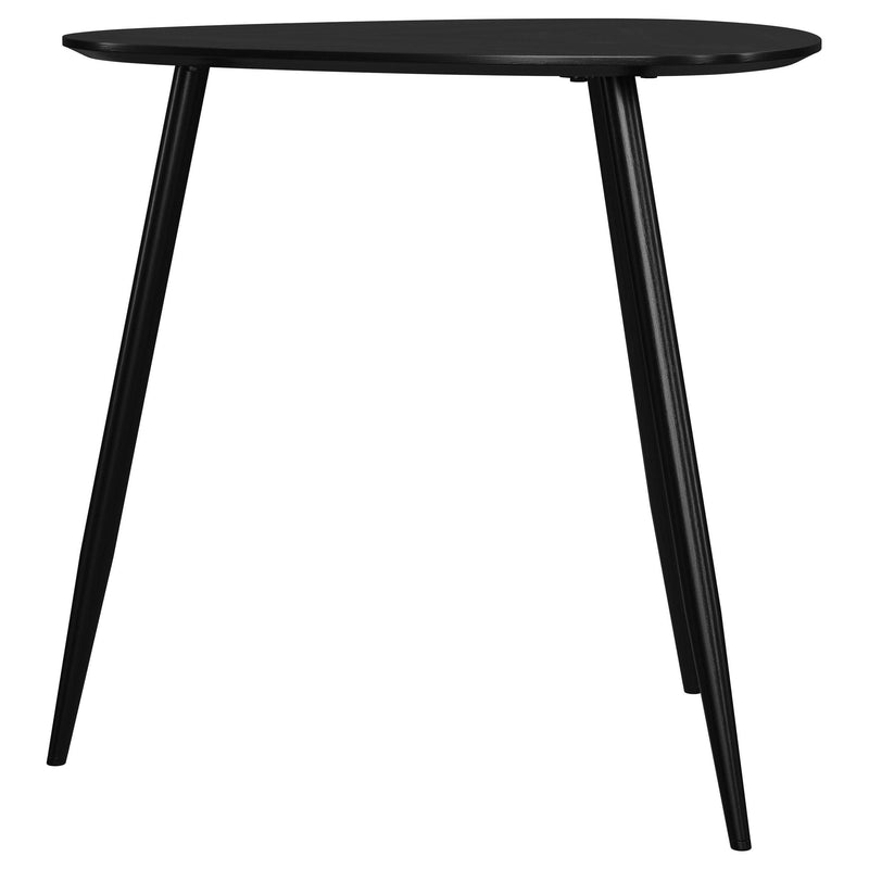 Coaster Furniture Odessa 707917 Triangular Solid Wood End Table - Black IMAGE 5