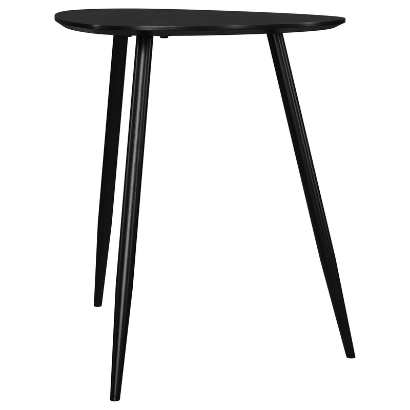 Coaster Furniture Odessa 707917 Triangular Solid Wood End Table - Black IMAGE 6