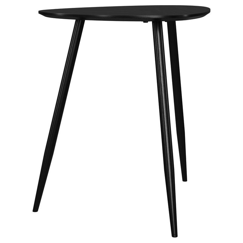 Coaster Furniture Odessa 707917 Triangular Solid Wood End Table - Black IMAGE 8