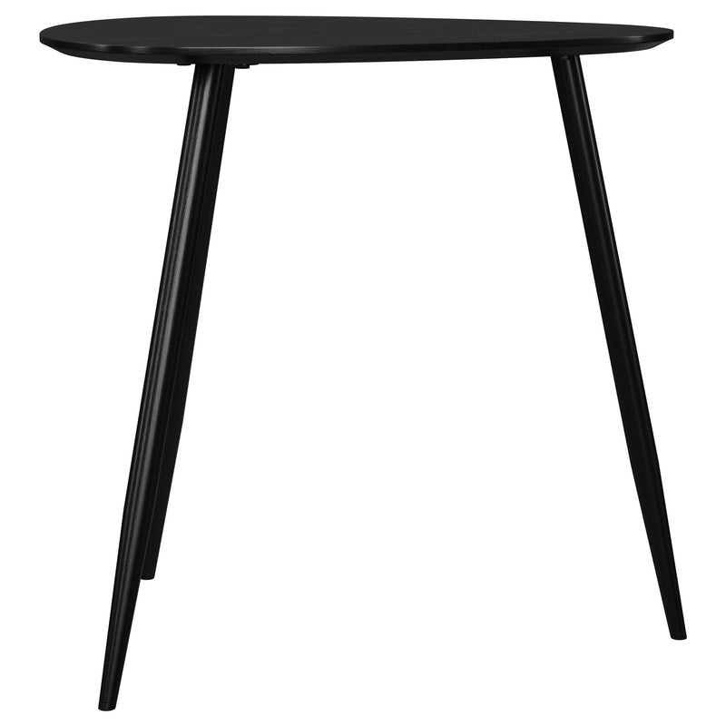 Coaster Furniture Odessa 707917 Triangular Solid Wood End Table - Black IMAGE 9