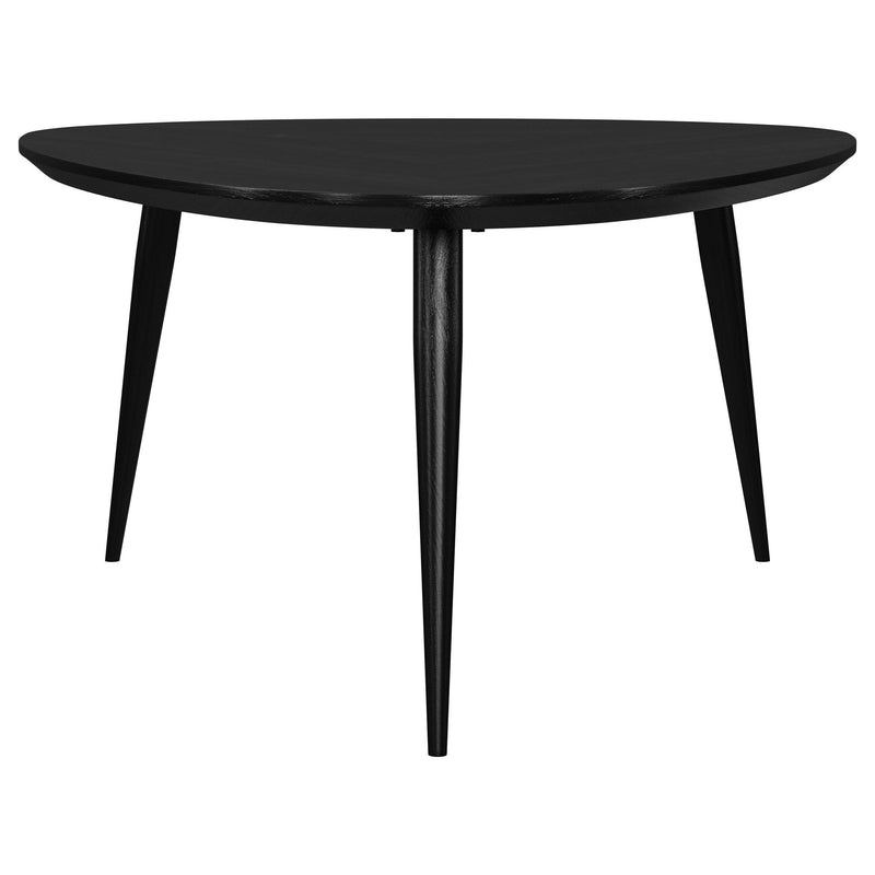 Coaster Furniture Odessa 707918 Triangular Solid Wood Coffee Table - Black IMAGE 3