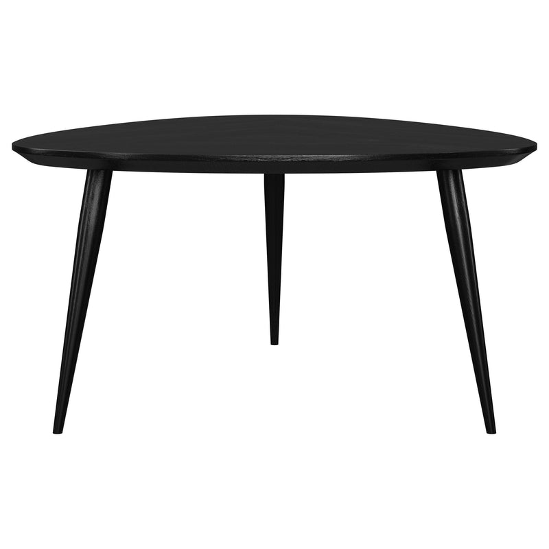 Coaster Furniture Odessa 707918 Triangular Solid Wood Coffee Table - Black IMAGE 7