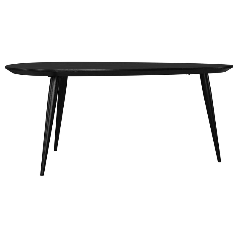 Coaster Furniture Odessa 707918 Triangular Solid Wood Coffee Table - Black IMAGE 9