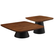  Coaster Furniture Eason 710010 2-piece Coffee Table - Set Walnut and Black IMAGE 1