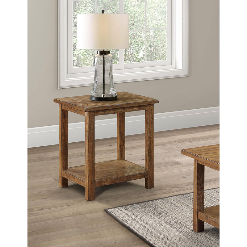 Coaster Furniture Payne 710546 Wood End Table with Shelf - Distressed Brown IMAGE 1