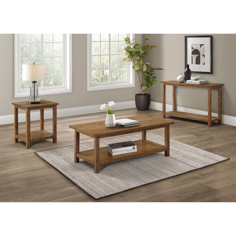 Coaster Furniture Payne 710548 Wood Coffee Table with Shelf - Distressed Brown IMAGE 2