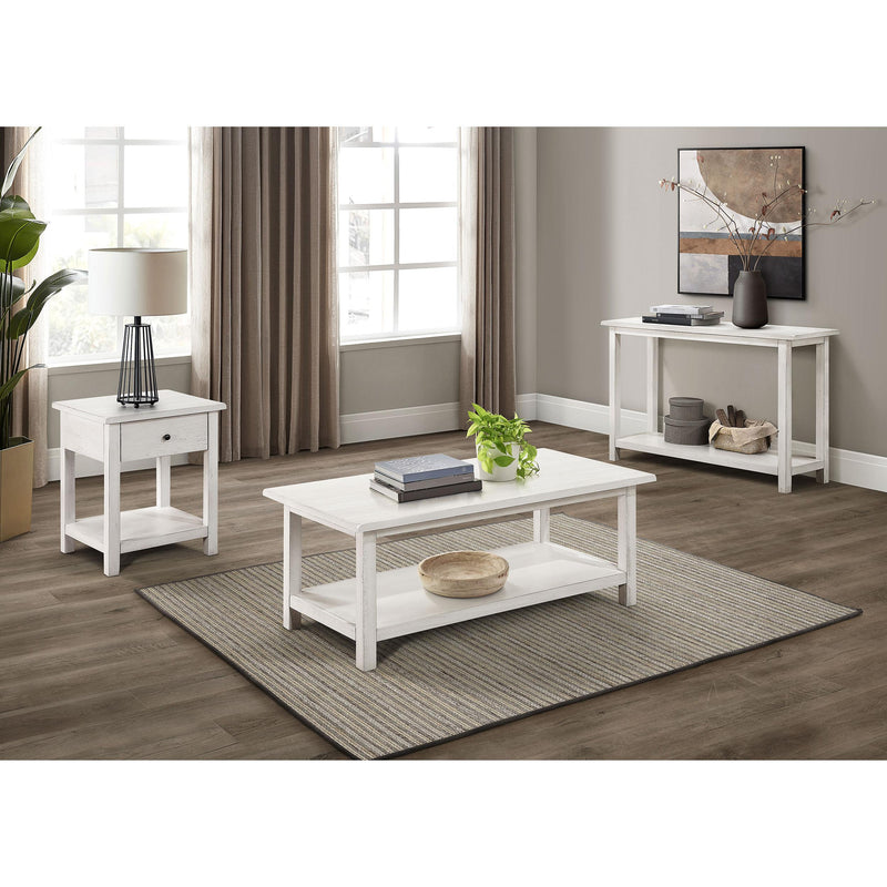 Coaster Furniture Payne 710557 1-drawer Wood End Table with Shelf - White IMAGE 2