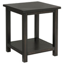  Coaster Furniture Payne 710566 Wood End Table with Shelf - Distressed Java IMAGE 1
