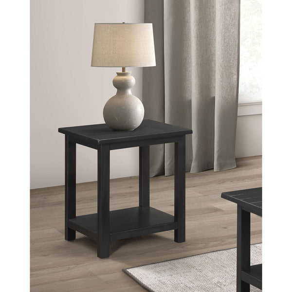 Coaster Furniture Payne 710566 Wood End Table with Shelf - Java IMAGE 1