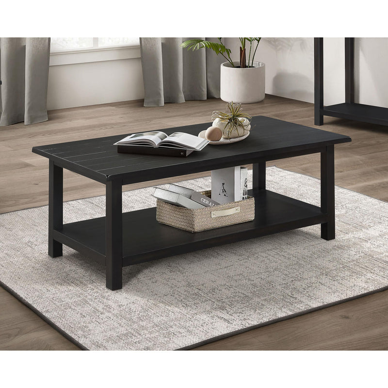 Coaster Furniture Payne 710568 Wood Coffee Table with Shelf - Java IMAGE 1