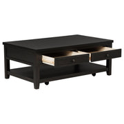  Coaster Furniture Concord 710578 2-Drawer Rectangular Coffee Table - Distressed Java IMAGE 3
