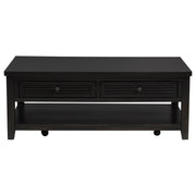  Coaster Furniture Concord 710578 2-Drawer Rectangular Coffee Table - Distressed Java IMAGE 4