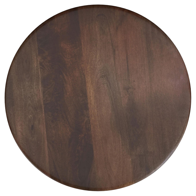  Coaster Furniture Dale 721997 Round Solid Mango Wood Side End Table - Brown IMAGE 4