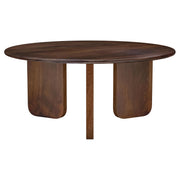  Coaster Furniture Dale 721998 Round Solid Mango Wood Coffee Table - Brown IMAGE 3