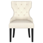  Coaster Furniture Baney 115572 Fabric Upholstered Dining Side Chair - Beige and Black IMAGE 3
