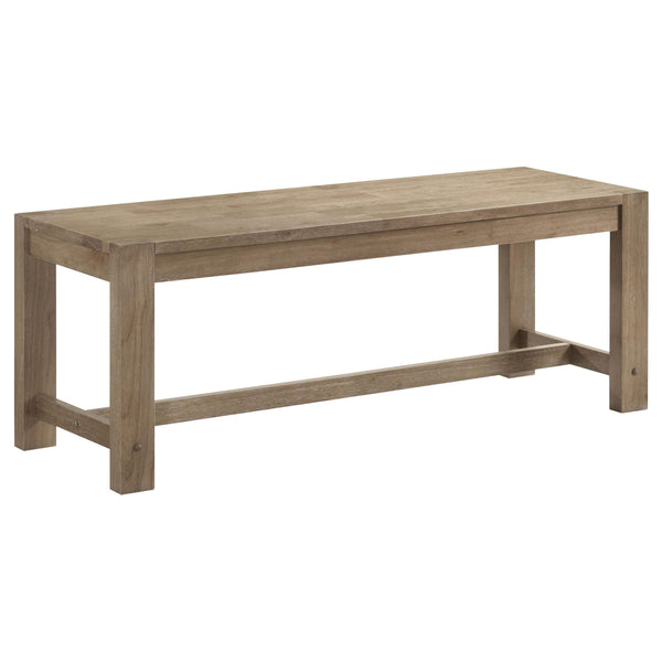  Coaster Furniture Scottsdale 109183 Wood Trestle Base Dining Bench - Washed Brown IMAGE 1
