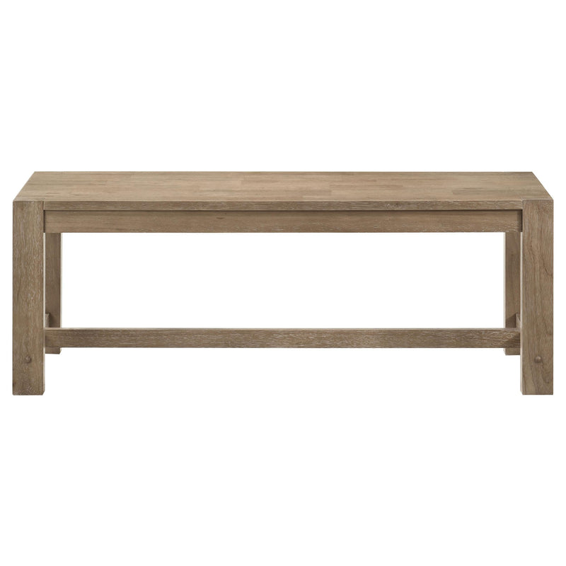  Coaster Furniture Scottsdale 109183 Wood Trestle Base Dining Bench - Washed Brown IMAGE 3