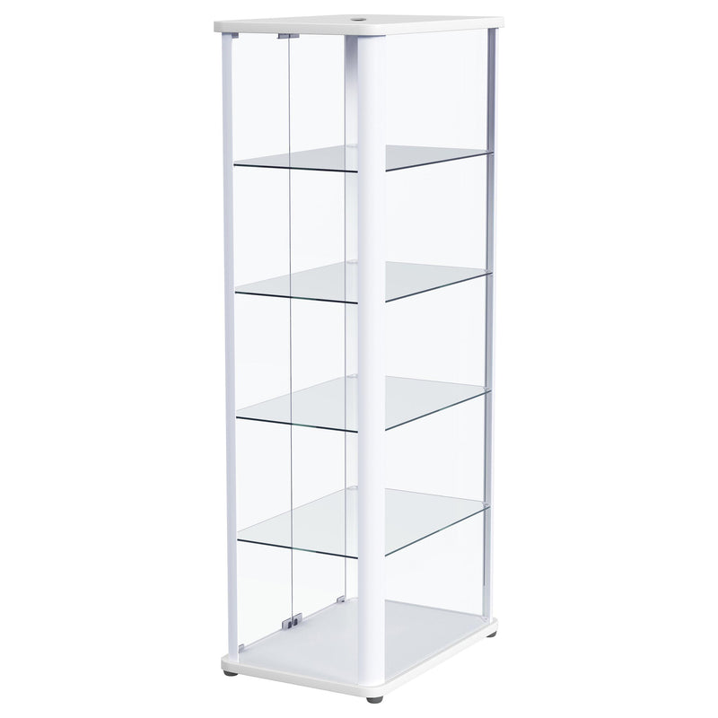 Coaster Furniture Aero 950399 5-shelf Display Curio Cabinet with LED Lighting - White IMAGE 9