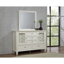  Coaster Furniture Sandy Beach 201303M 11-Drawer Dresser with Mirror - Cream White IMAGE 2
