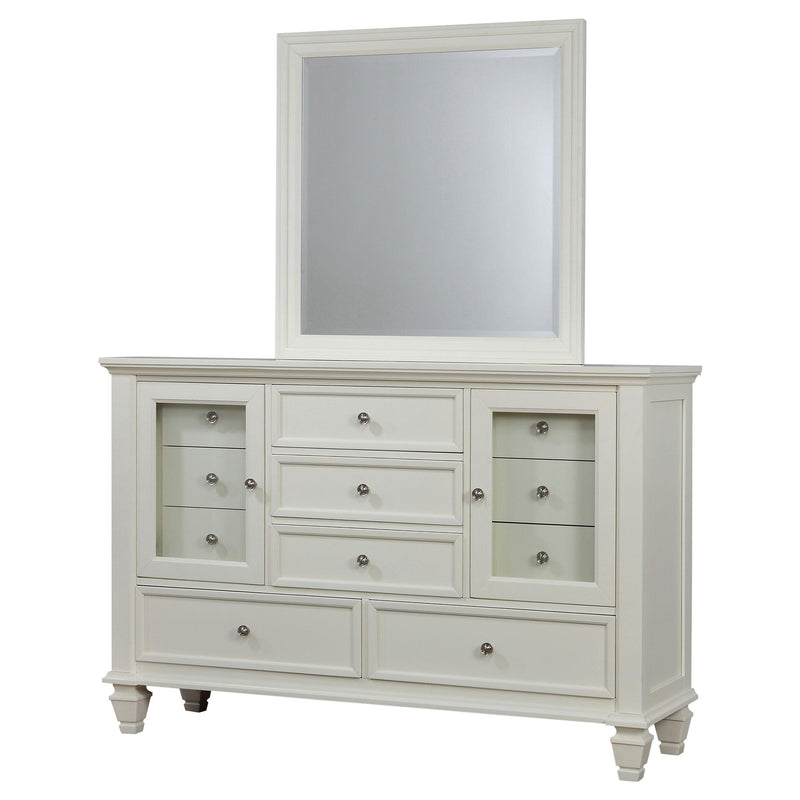 Coaster Furniture Sandy Beach 201303M 11-drawer Dresser with Mirror - Cream White IMAGE 4