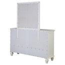  Coaster Furniture Sandy Beach 201303M 11-Drawer Dresser with Mirror - Cream White IMAGE 8