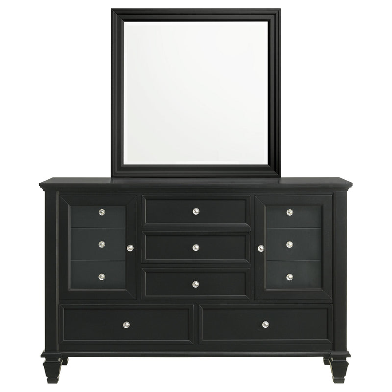 Coaster Furniture Sandy Beach 201323M 11-drawer Dresser with Mirror - Black IMAGE 3