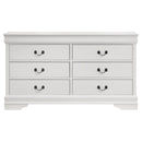  Coaster Furniture Louis Philippe 202443 6-Drawer Dresser - White IMAGE 3
