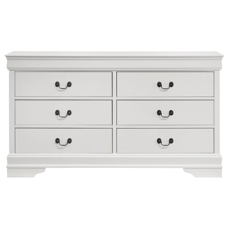 Coaster Furniture Louis Philippe 202443 6-drawer Dresser - White IMAGE 3