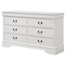  Coaster Furniture Louis Philippe 202443 6-Drawer Dresser - White IMAGE 4