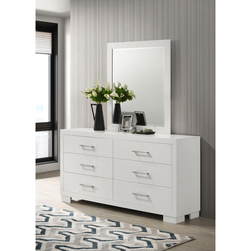 Coaster Furniture Jessica 6-Drawer Dresser with Mirror 202993M IMAGE 2