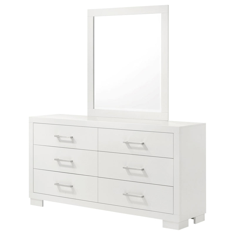 Coaster Furniture Jessica 6-Drawer Dresser with Mirror 202993M IMAGE 4