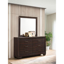  Coaster Furniture Kauffman 204393M 6-Drawer Dresser with Mirror - Dark Cocoa IMAGE 2