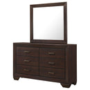  Coaster Furniture Kauffman 204393M 6-Drawer Dresser with Mirror - Dark Cocoa IMAGE 4