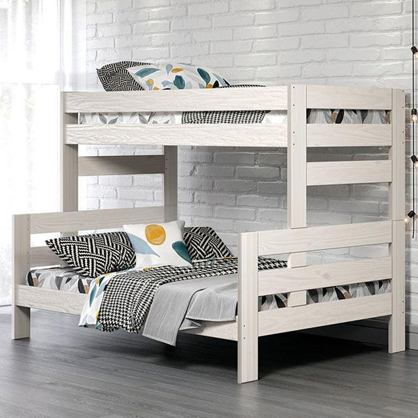 Furniture of America Damaris AM-BK306WH Twin/Full Bunkbed IMAGE 1