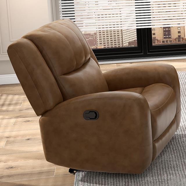 Furniture of America Leolinus CM9989BR-CH-M Manual Recliner IMAGE 1