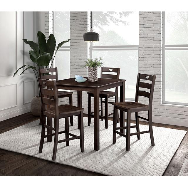 Furniture of America Lubbock FM3419EX-PT-5PK 6 pc Counter Height Table Set IMAGE 2