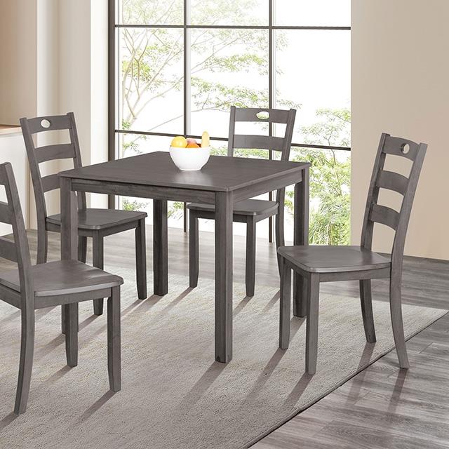 Furniture of America Lubbock FM3419GY-T-5PK 6 pc Dining Table Set IMAGE 1