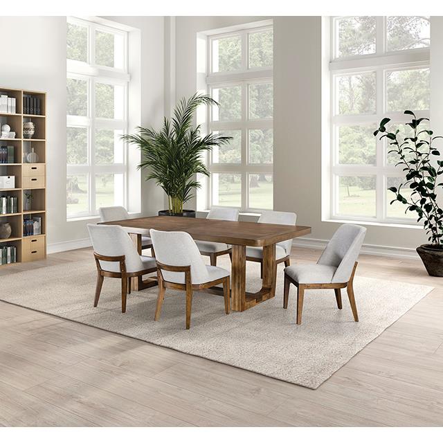 Furniture of America Mandal FM3421BR-T Dining Table IMAGE 2