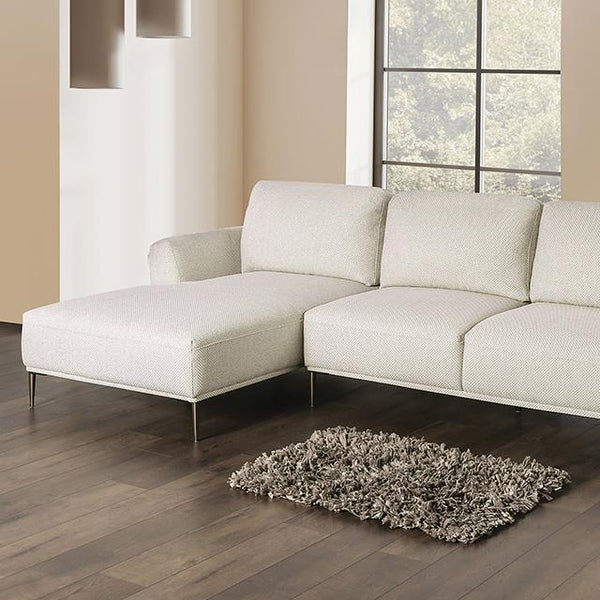 Furniture of America Gladbach FM63007BG-SECT-L Sectional, Left Chaise IMAGE 1